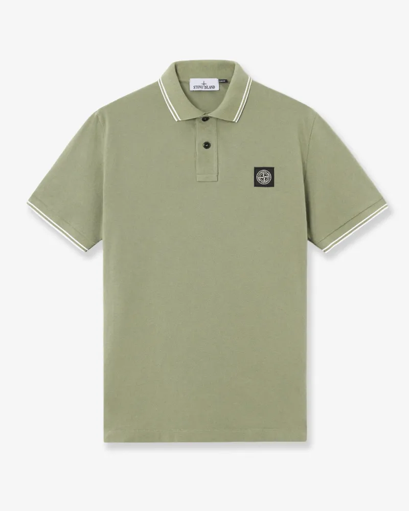 Stone Island Stretch organic cotton polo shirt -  - gender_Man Green