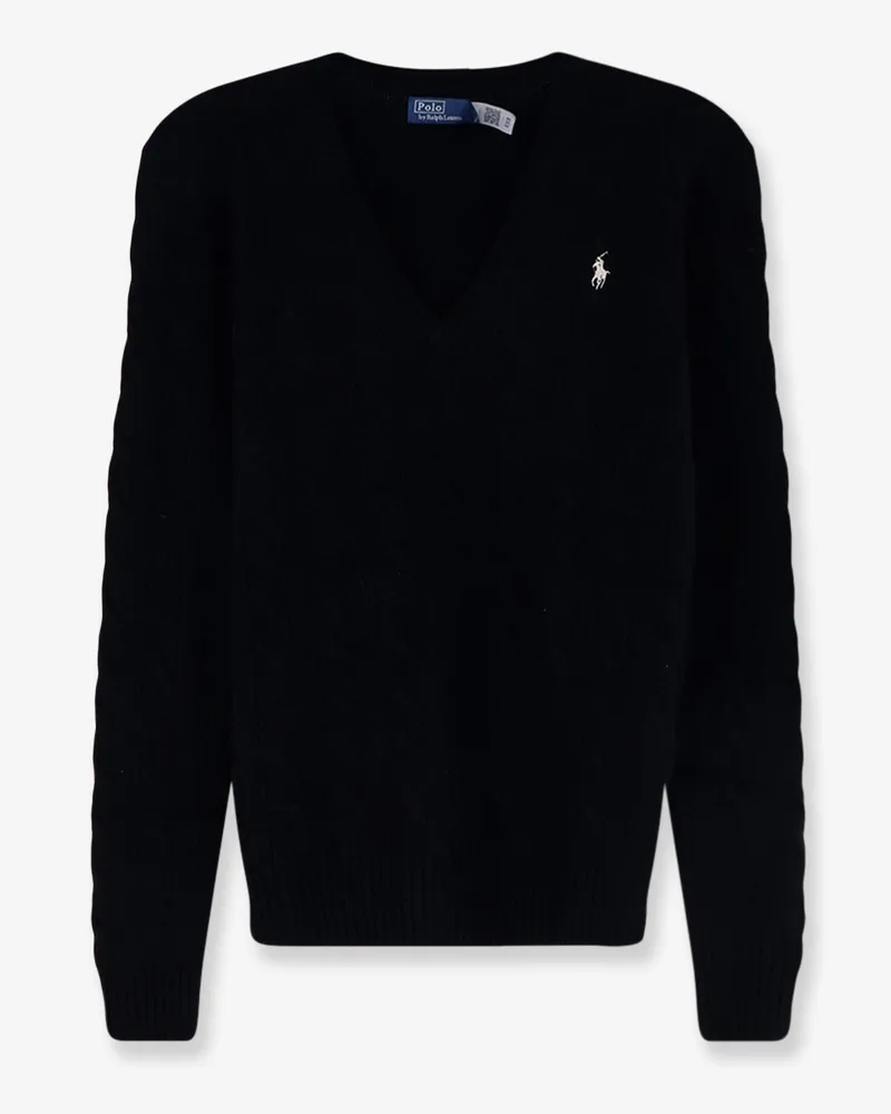 Ralph Lauren Wool and cashmere blend sweater with embroidered logo on the front -  - gender_Woman Black