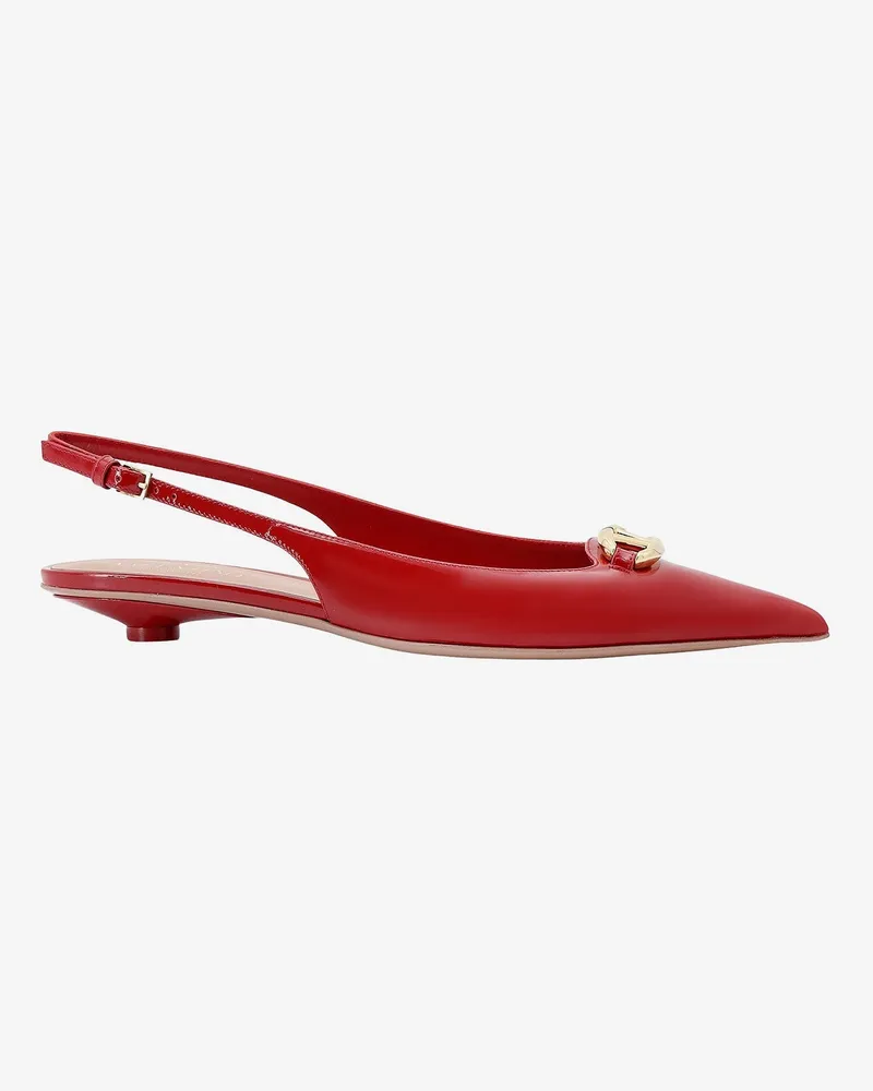 Valentino Garavani Patent leather slingback with vlogo signature detail -  - gender_Woman Red