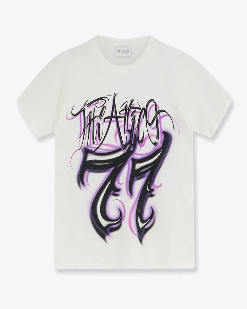 ATTICO Cotton T-shirt with printed logo on the front -  - gender_Woman White