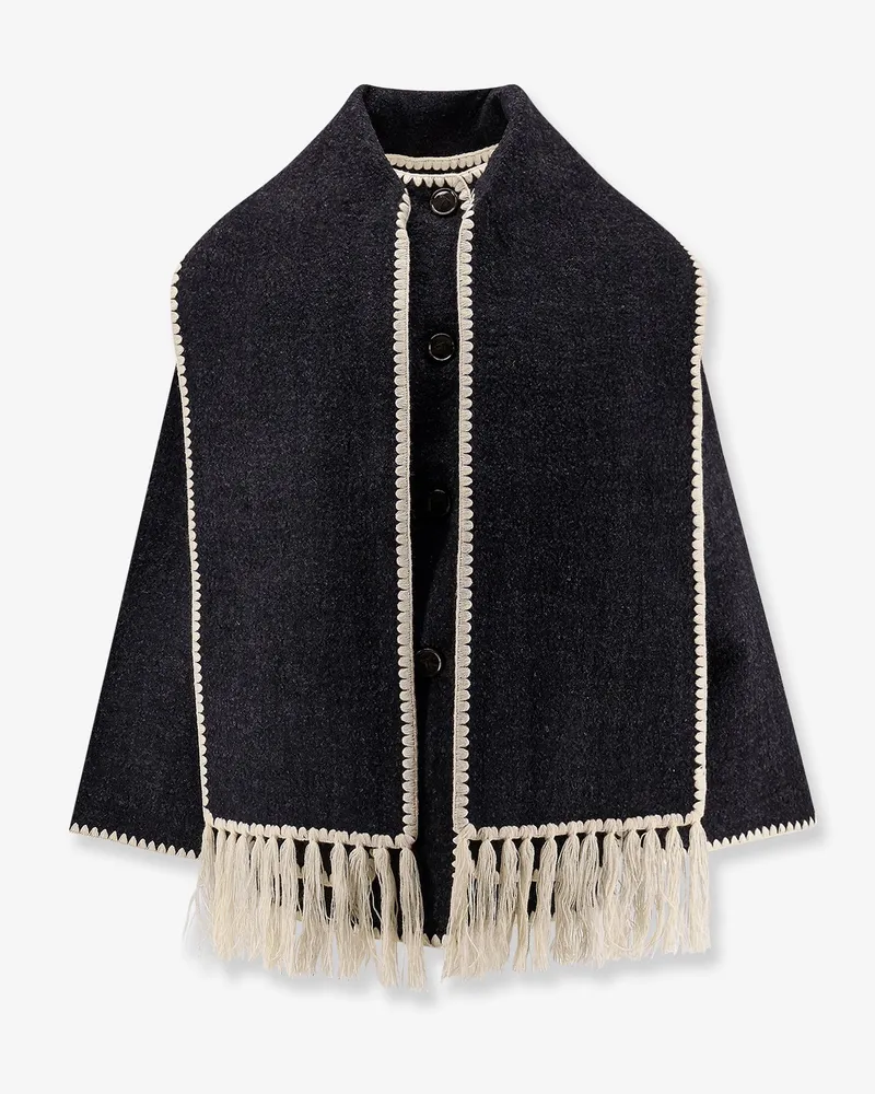 Totême Wool blend emboidered jacket -  - gender_Woman Grey