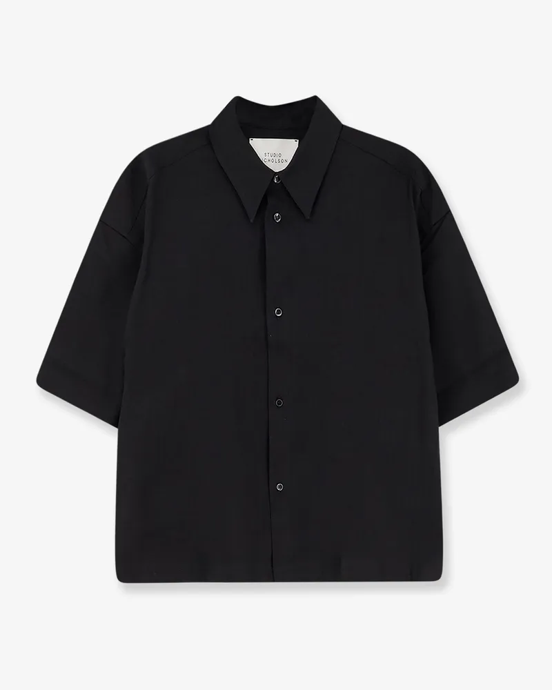 Studio Nicholson Cotton and linen blend Sanko shirt -  - gender_Man Black