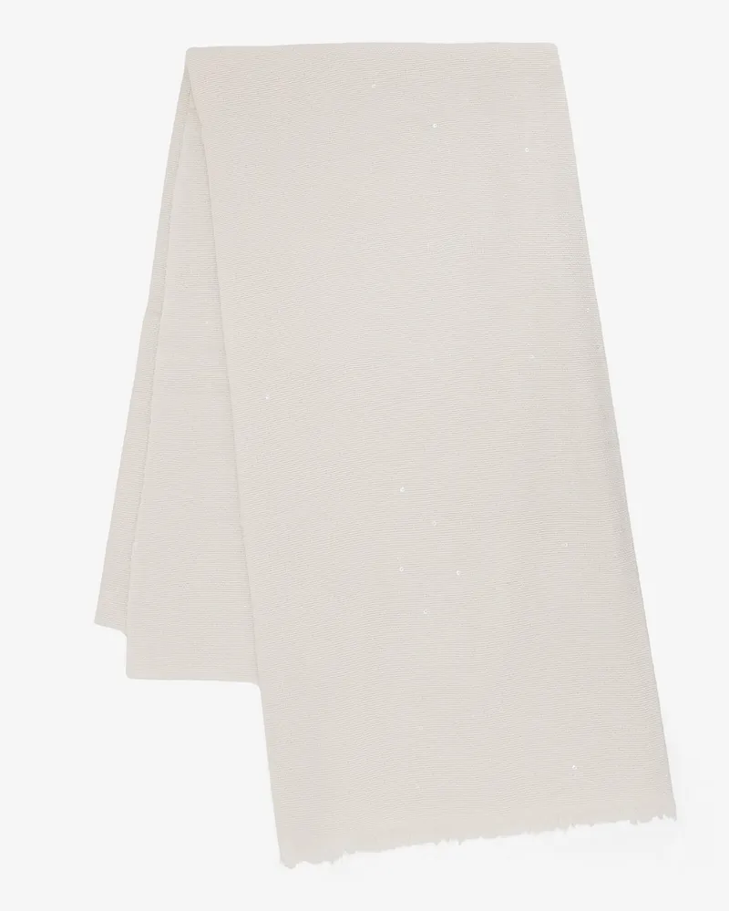 Brunello Cucinelli Cashmere and silk scarf -  - gender_Woman White