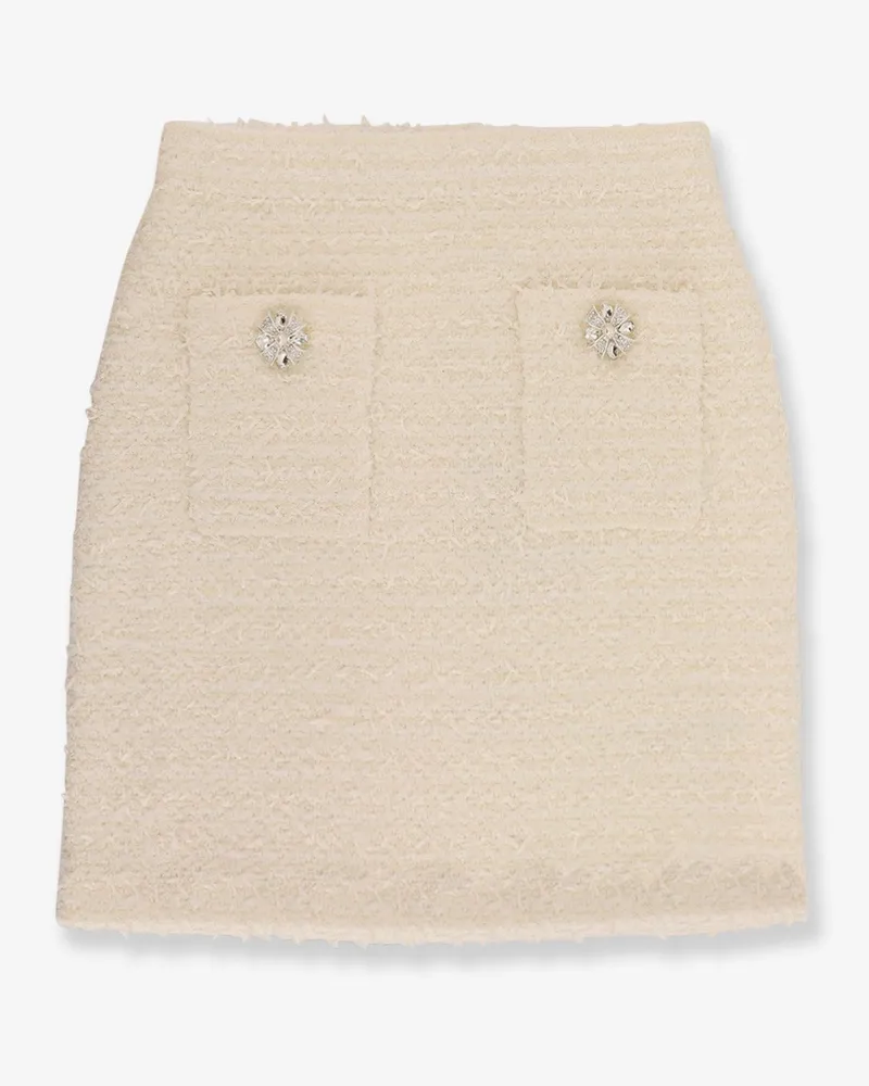 Self-Portrait Bouclé skirt -  - gender_Woman White