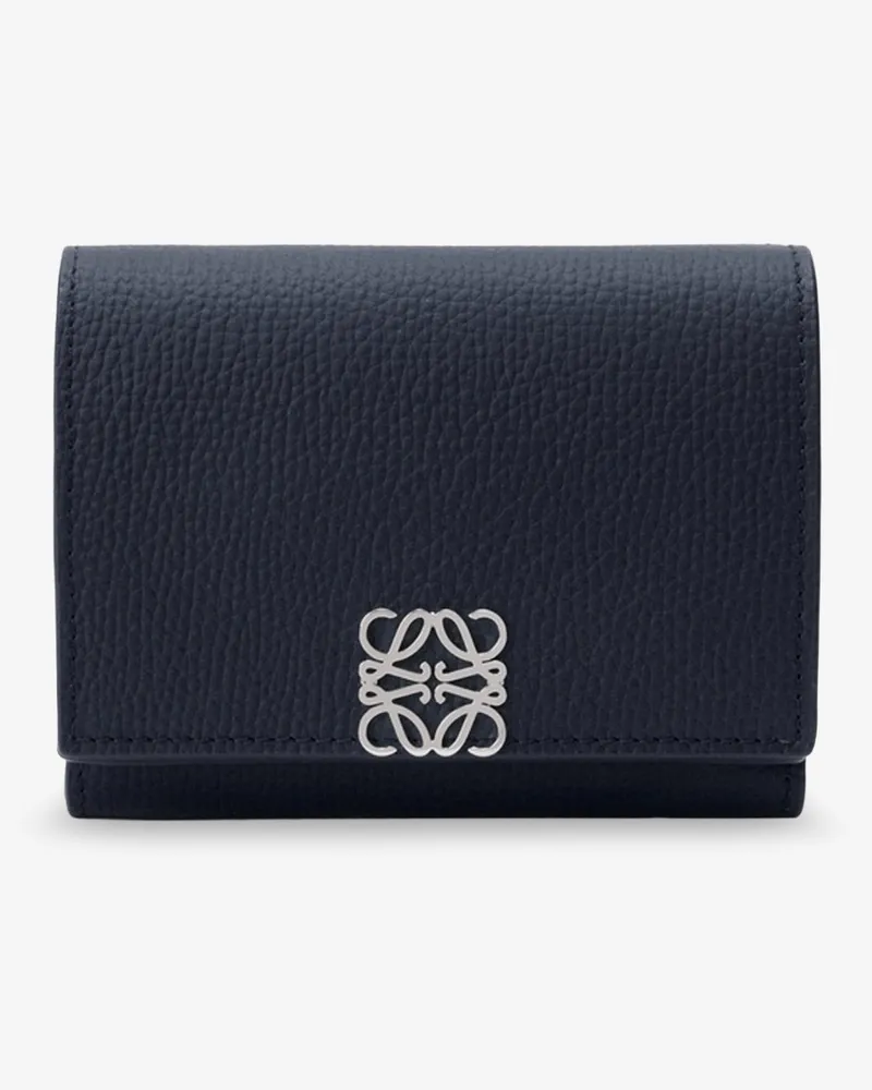 Loewe Anagram Trifold Leather Wallet -  - gender_Woman Blue
