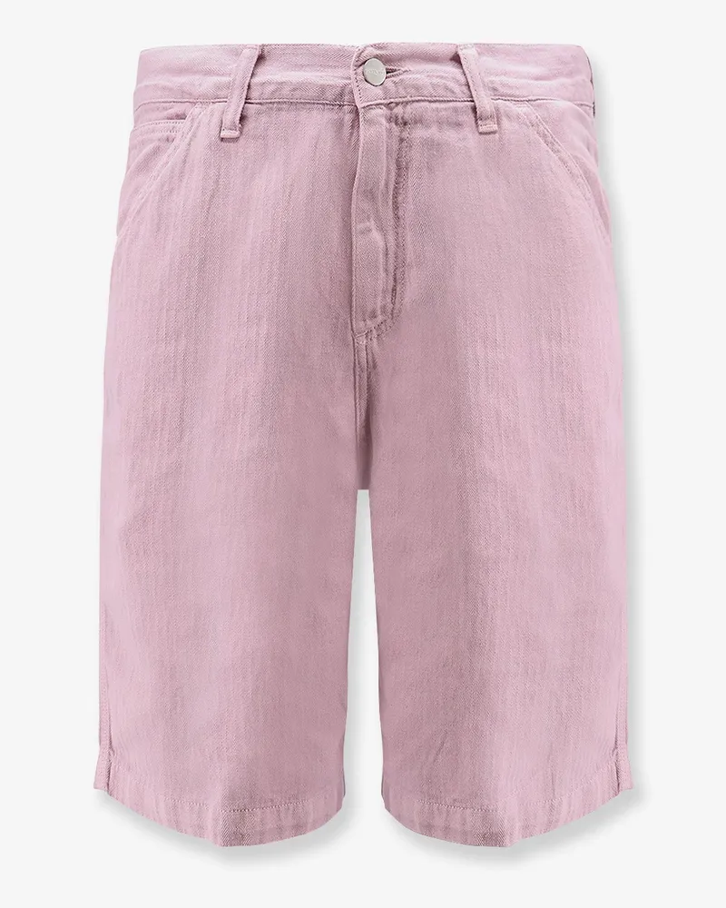 Carhartt WIP Cooper herringbone cotton and linen shorts -  - gender_Man Pink