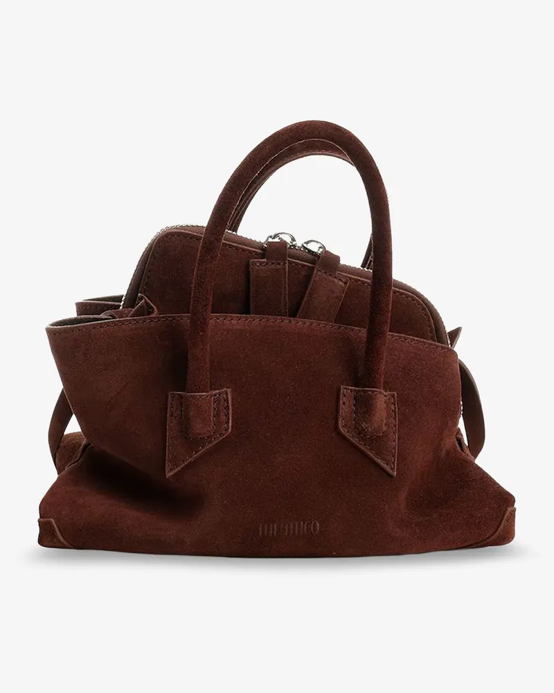 ATTICO La Passeggiata Mini suede handbag -  - gender_Woman Brown
