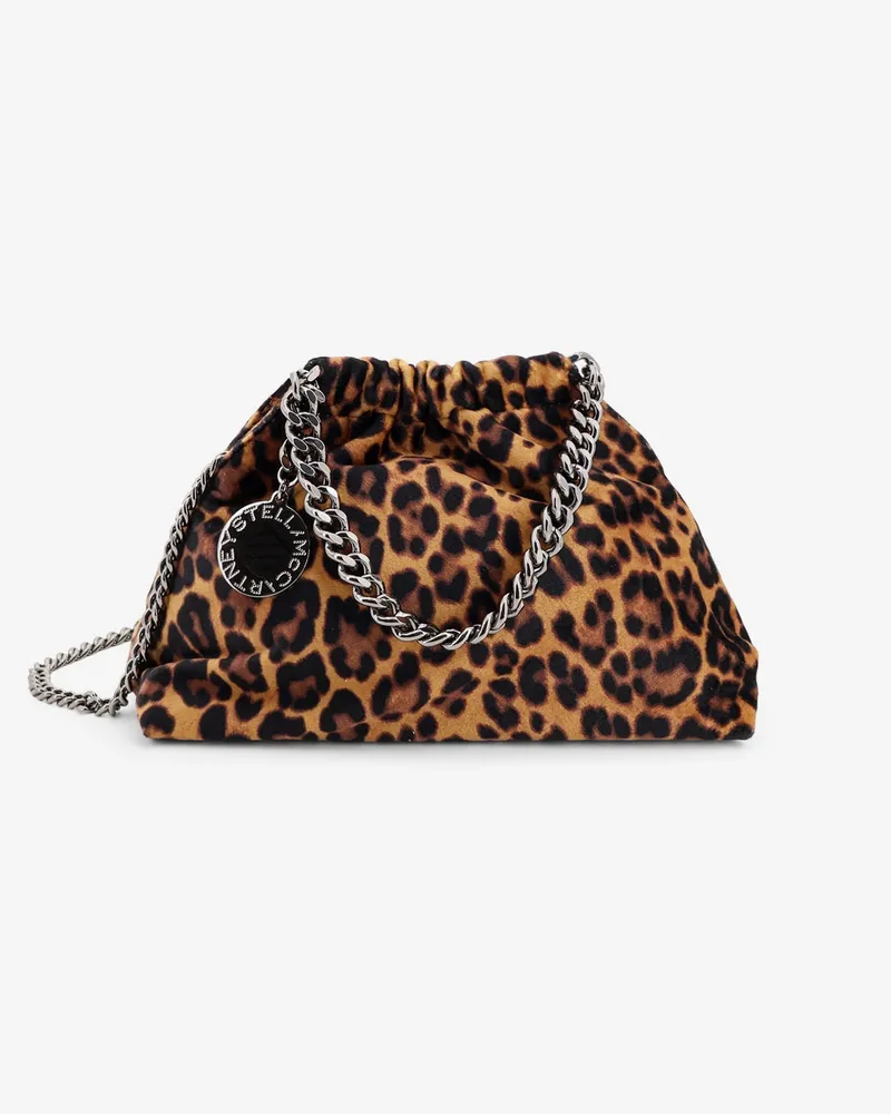 Stella McCartney Falabella Mini leopard print velvet crossbody bag -  - gender_Woman Aniaml