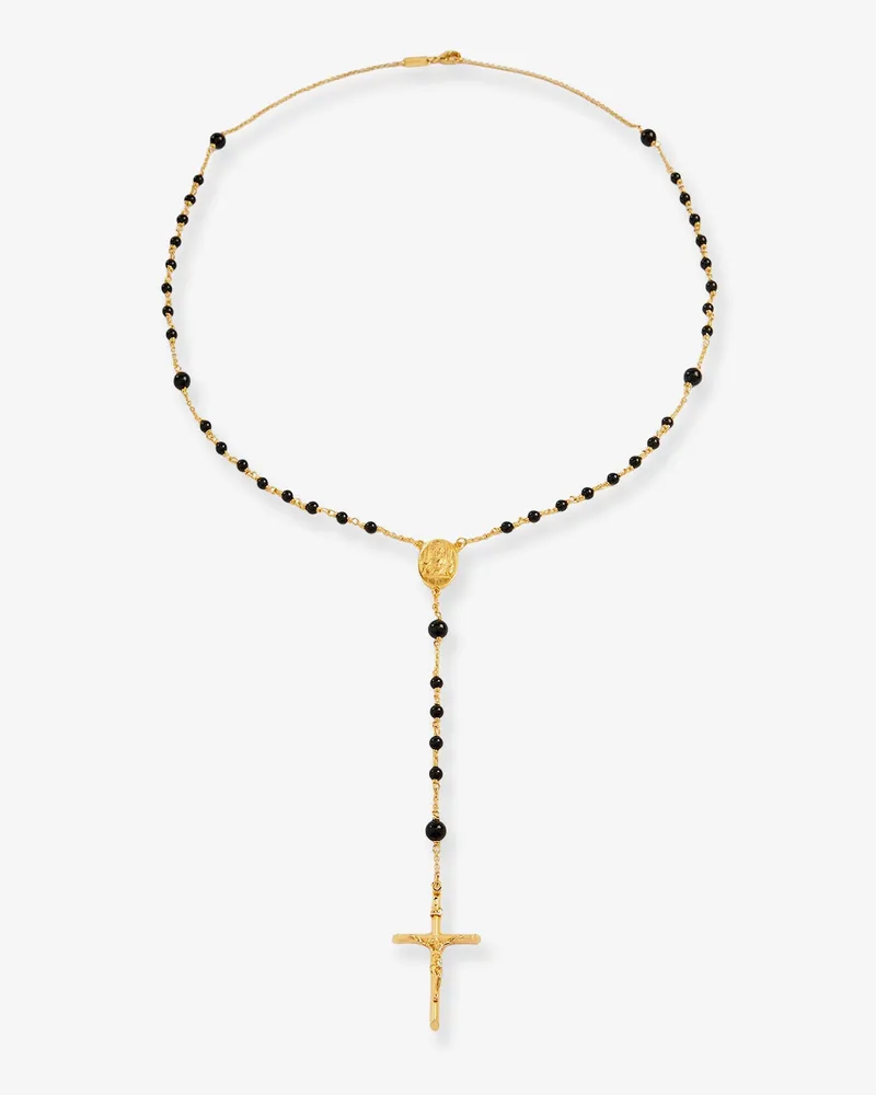 Dolce & Gabbana Brass necklace with cross -  - gender_Woman Black