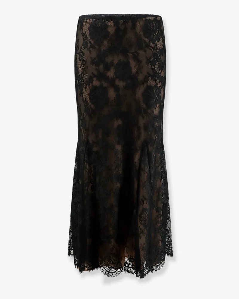 Self-Portrait Lace Midi Skirt -  - gender_Woman Black