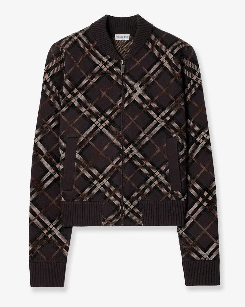 Burberry Gene wool and cashmere cardigan -  - gender_Man Brown