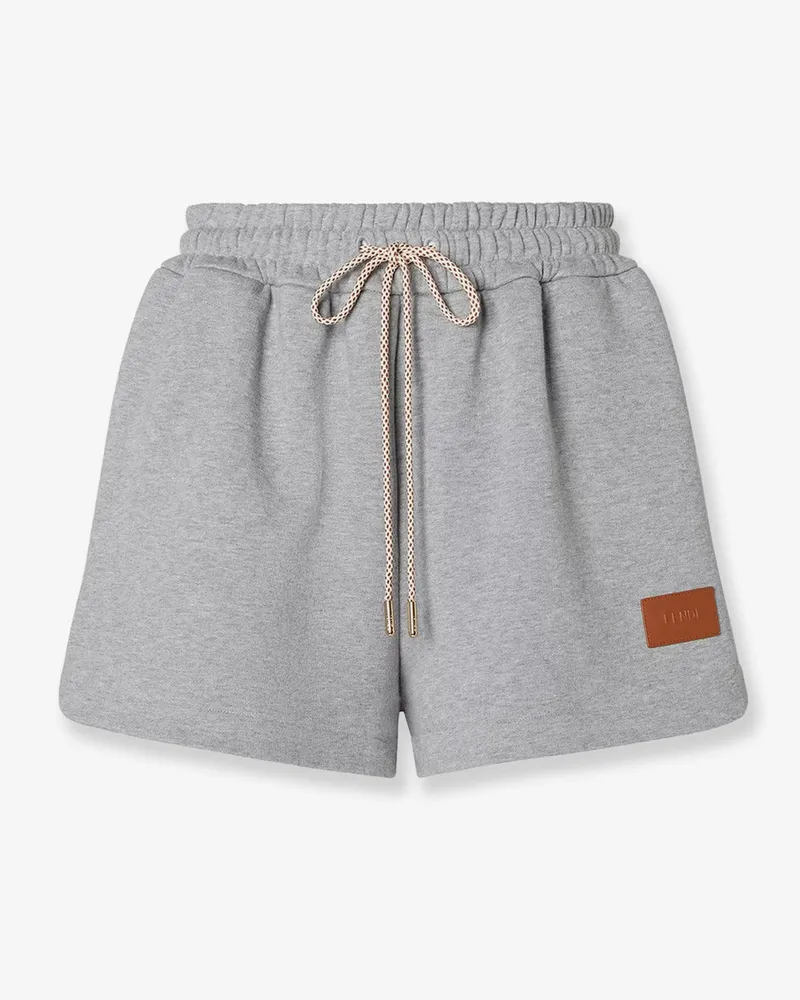 Fendi Essentia cotton jersey shorts - FENDI - gender_Woman Grey