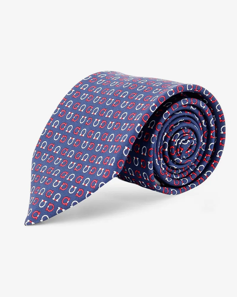 Ferragamo Silk tie -  - gender_Man Blue