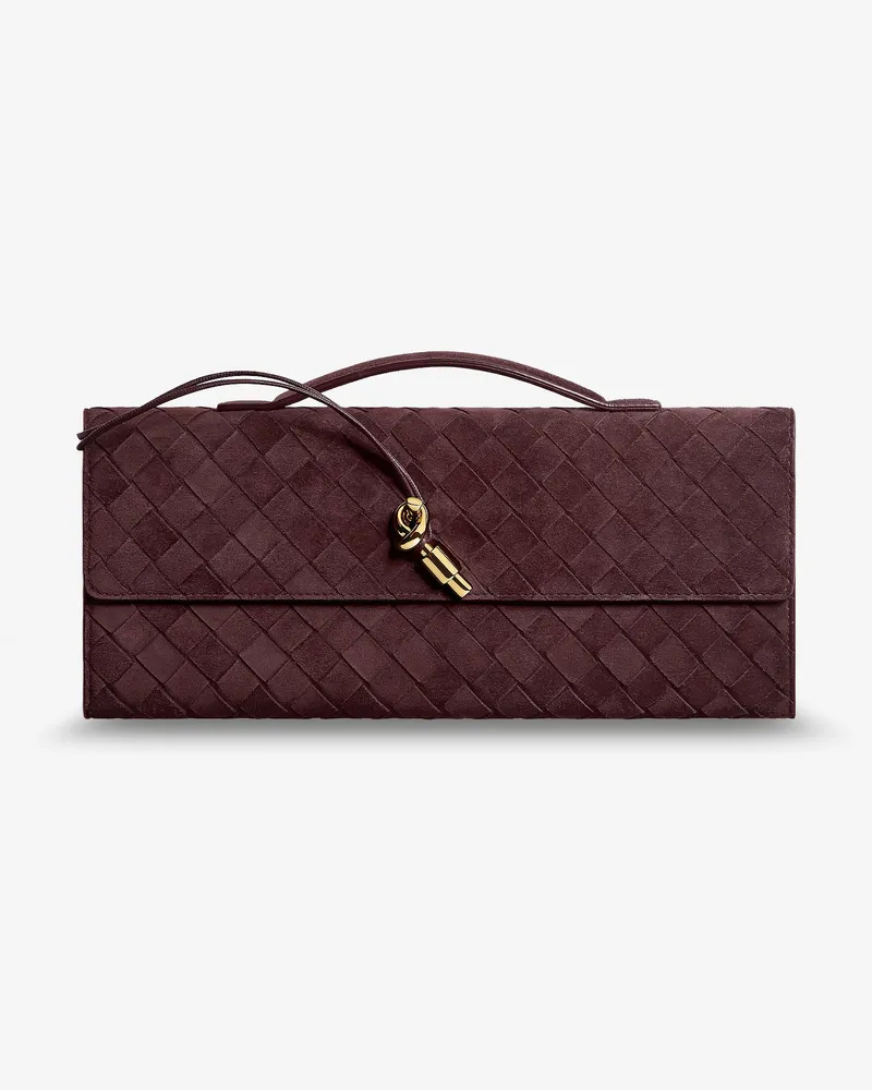 Bottega Veneta Andiamo Suede Clutch with Intrecciato pattern -  - gender_Woman Purple