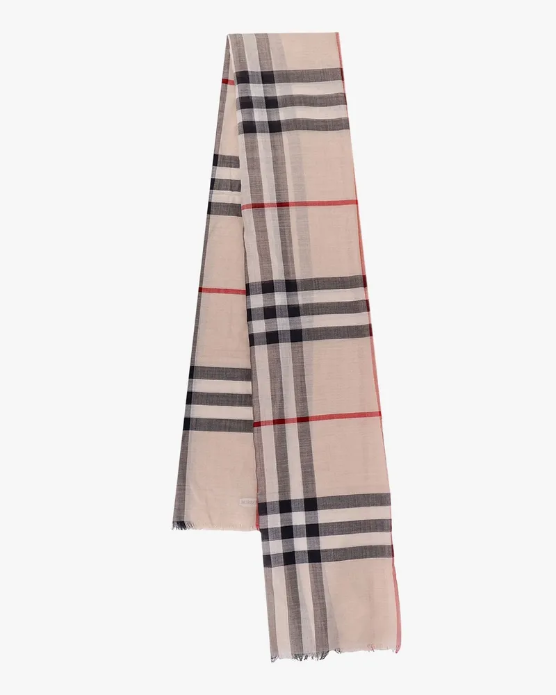 Burberry Certified wool and silk scarf -  - gender_Man Beige