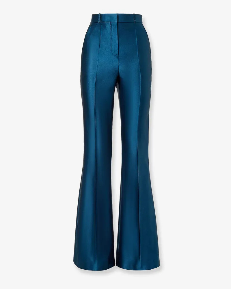 Fendi Duchesse silk trousers -  - gender_Woman Blue