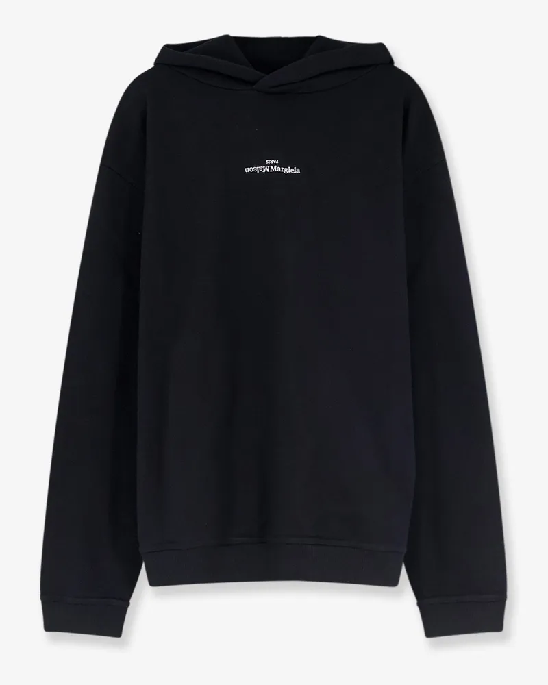 Maison Margiela Cotton sweatshirt with front embroidered logo -  - gender_Man Black