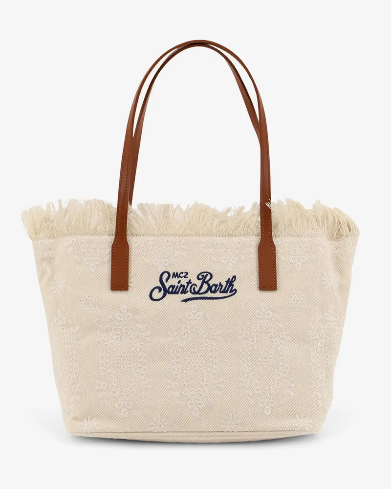 MC2 Saint Barth City bag canvas shoulder bag -  - gender_Woman Beige