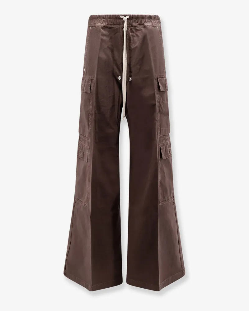 DRKSHDW by Rick Owens Double Cargo Jumbo organic cotton trousers -  - gender_Man Brown