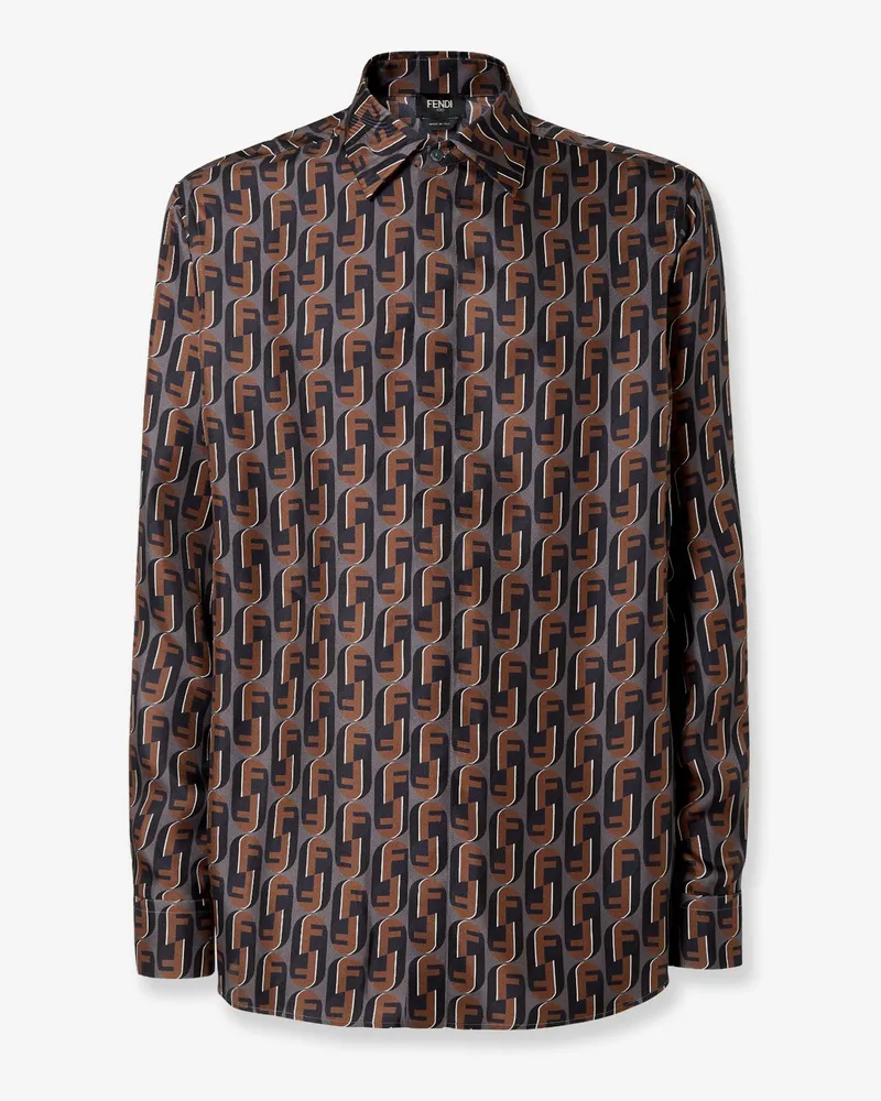Fendi Silk shirt -  - gender_Man Brown