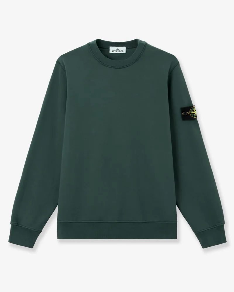 Stone Island Cotton sweatshirt with side logo patch -  - gender_Man Green