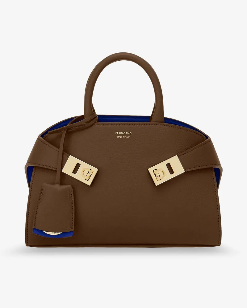 Ferragamo Hug Mini leather crossbody bag -  - gender_Woman Brown