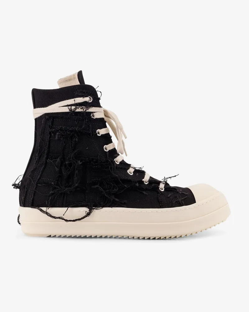 DRKSHDW by Rick Owens Destroyed effect denim sneakers -  - gender_Man Black