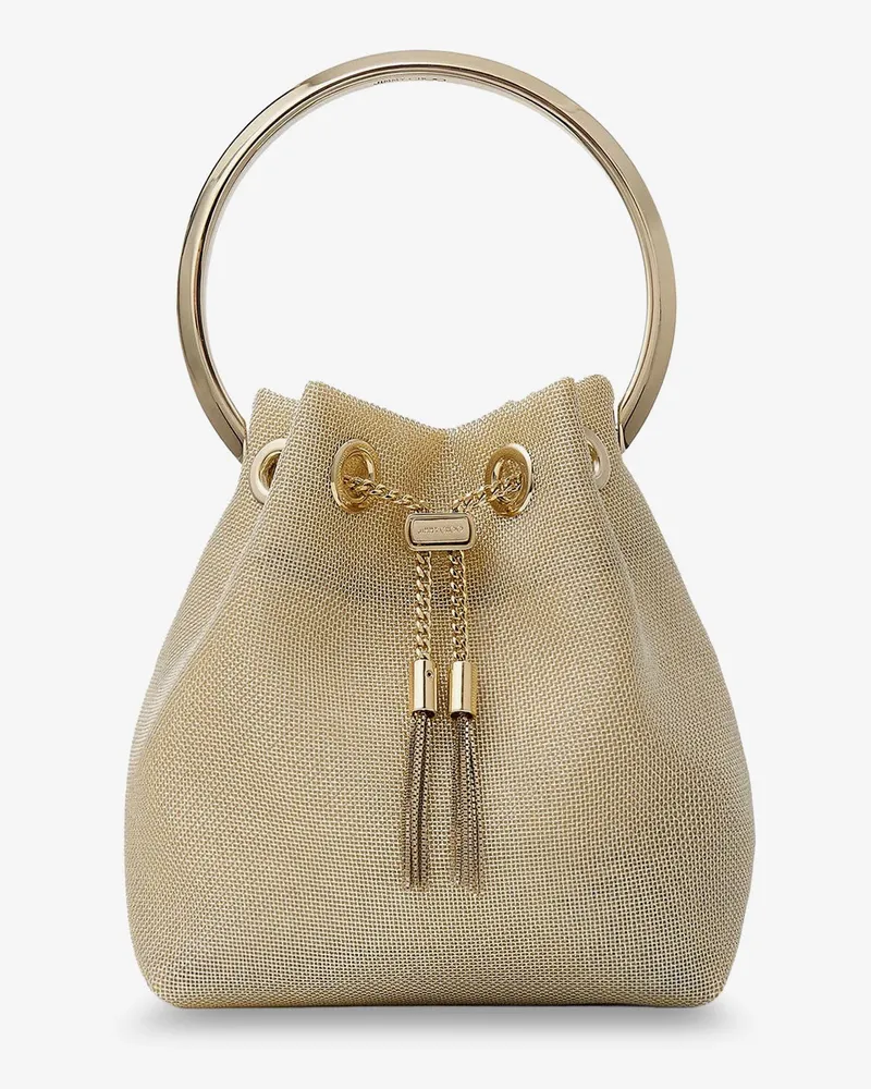 Jimmy Choo Bon Bon metallic mesh bucket bag -  - gender_Woman Gold