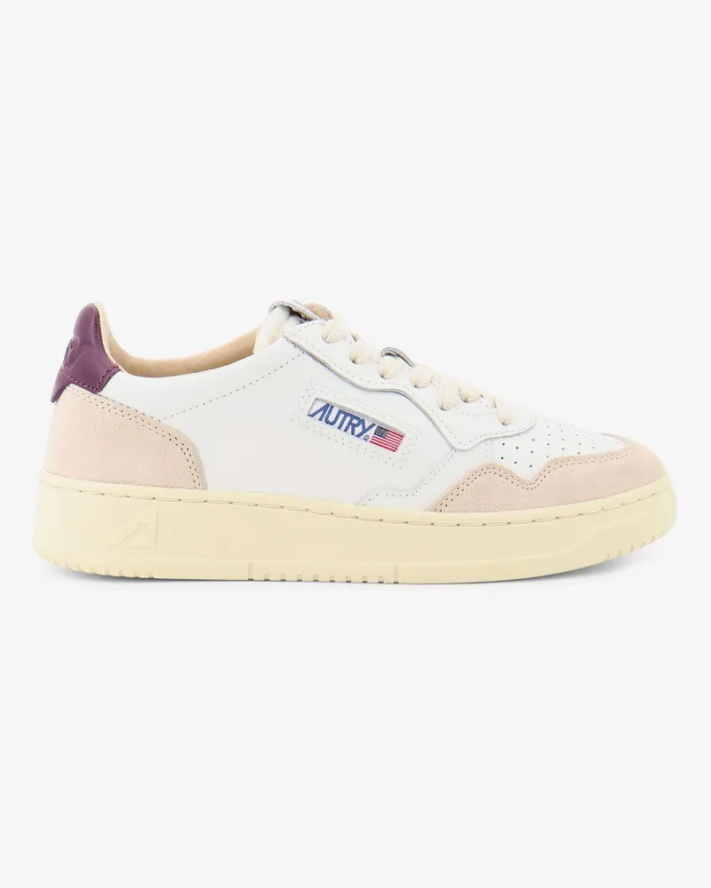 AUTRY Medalist leather and suede sneakers -  - gender_Man White