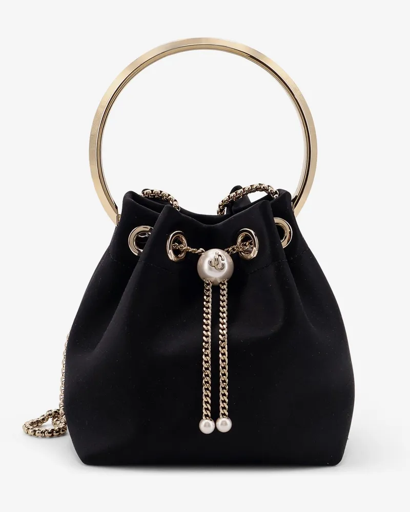 Jimmy Choo Bon Bon satin bucket bag -  - gender_Woman Black