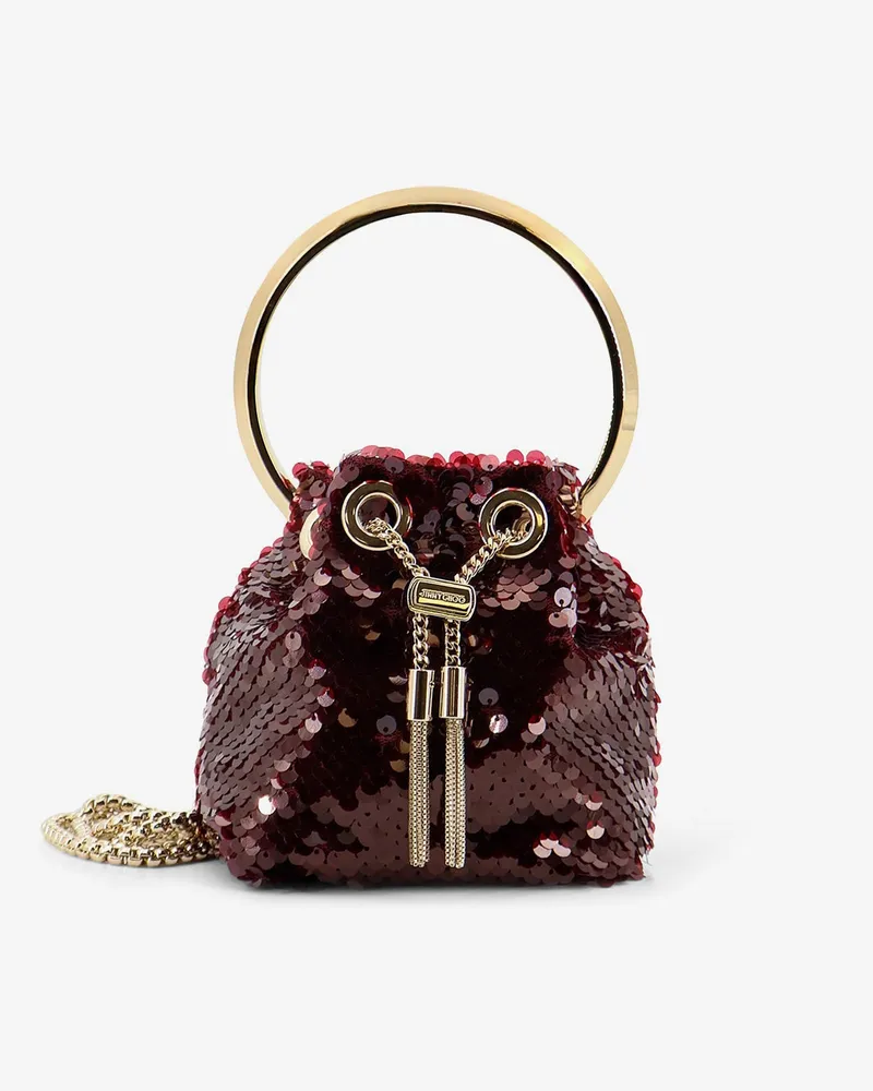 Jimmy Choo Micro BonBon crossbody bag with all-over sequins -  - gender_Woman Purple