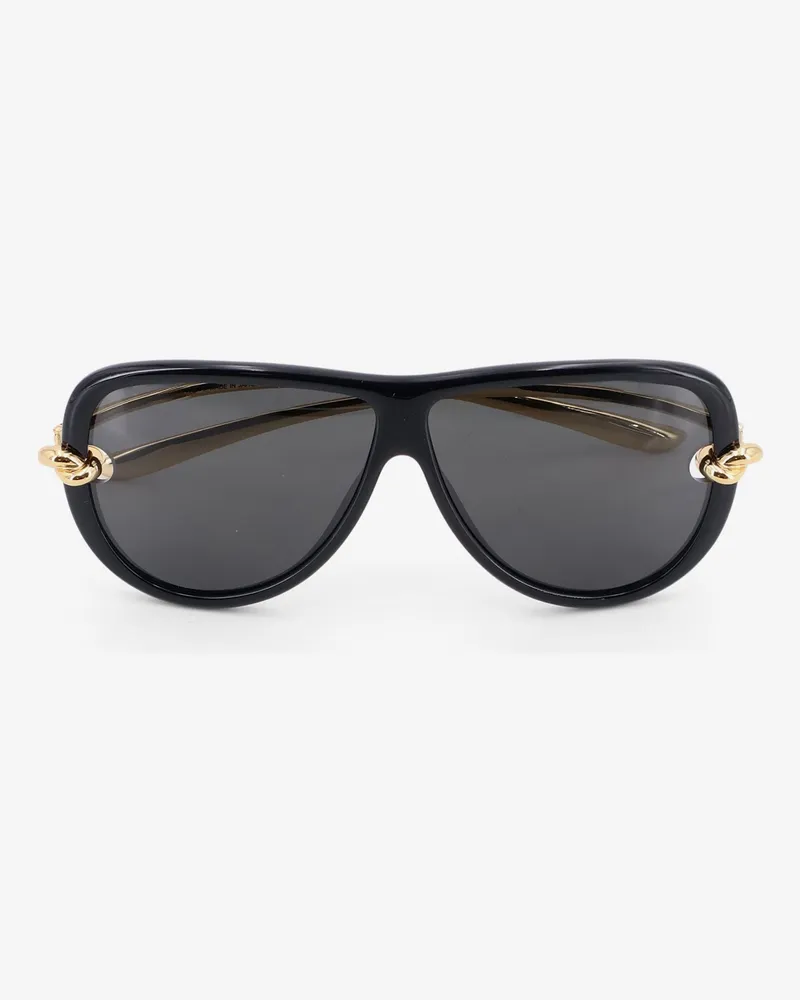 Bottega Veneta Knot Aviator Acetate Sunglasses -  - gender_Woman Black