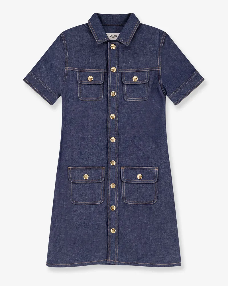 Celine Denim mini chemisier/dress -  - gender_Woman Blue