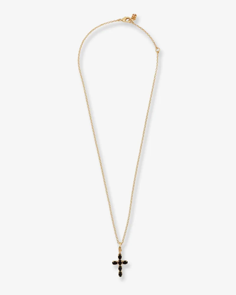 Dolce & Gabbana Brass necklace with cross pendant -  - gender_Woman Gold