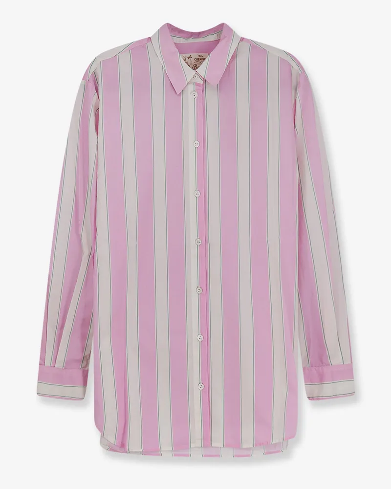 MC2 Saint Barth Brigitte striped cotton shirt -  - gender_Woman Pink