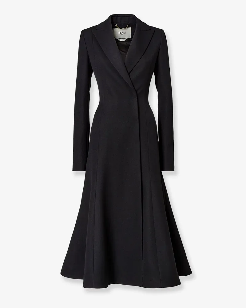 Fendi Grain De Poudre Overcoat -  - gender_Woman Black