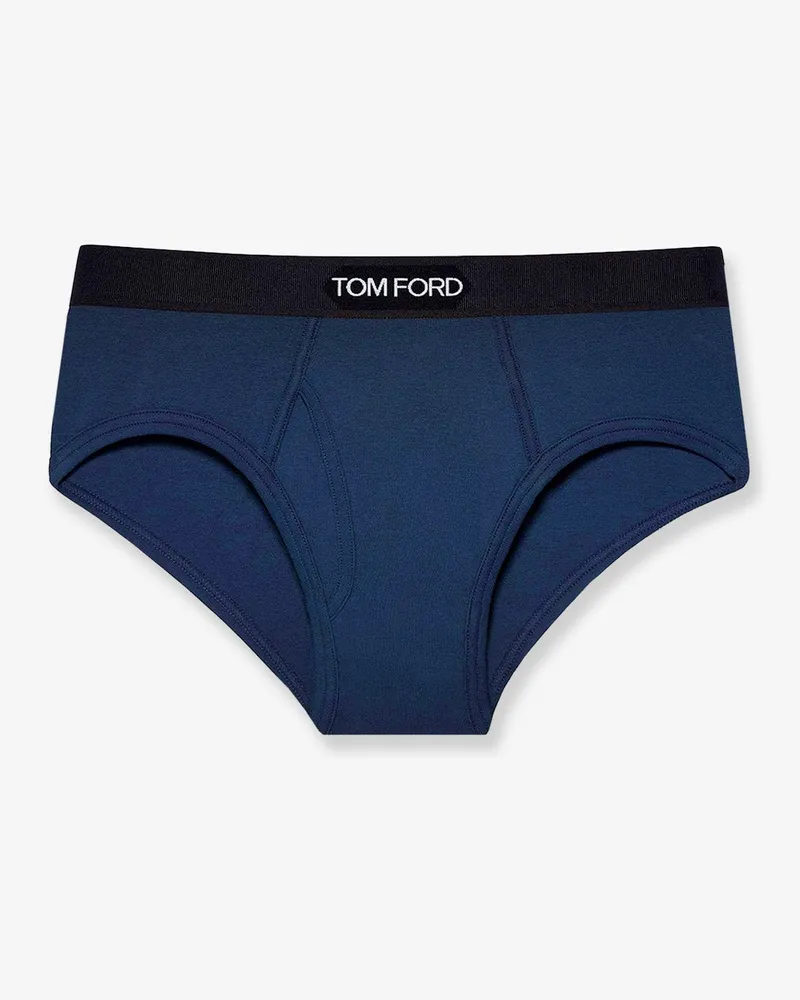Tom Ford Brief stretch cotton slip -  - gender_Man Blue