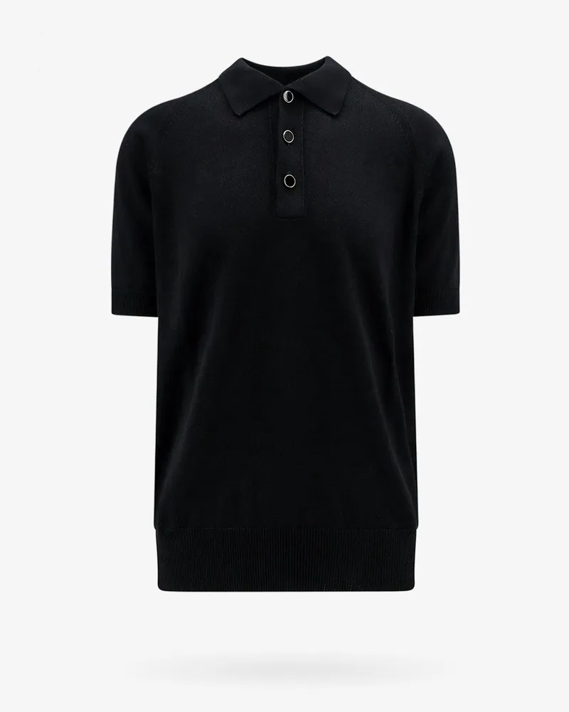 LARDINI Cotton and viscose polo shirt -  - gender_Man Black