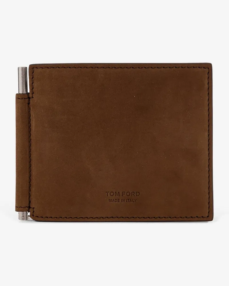 Tom Ford Nubuck wallet -  - gender_Man Brown