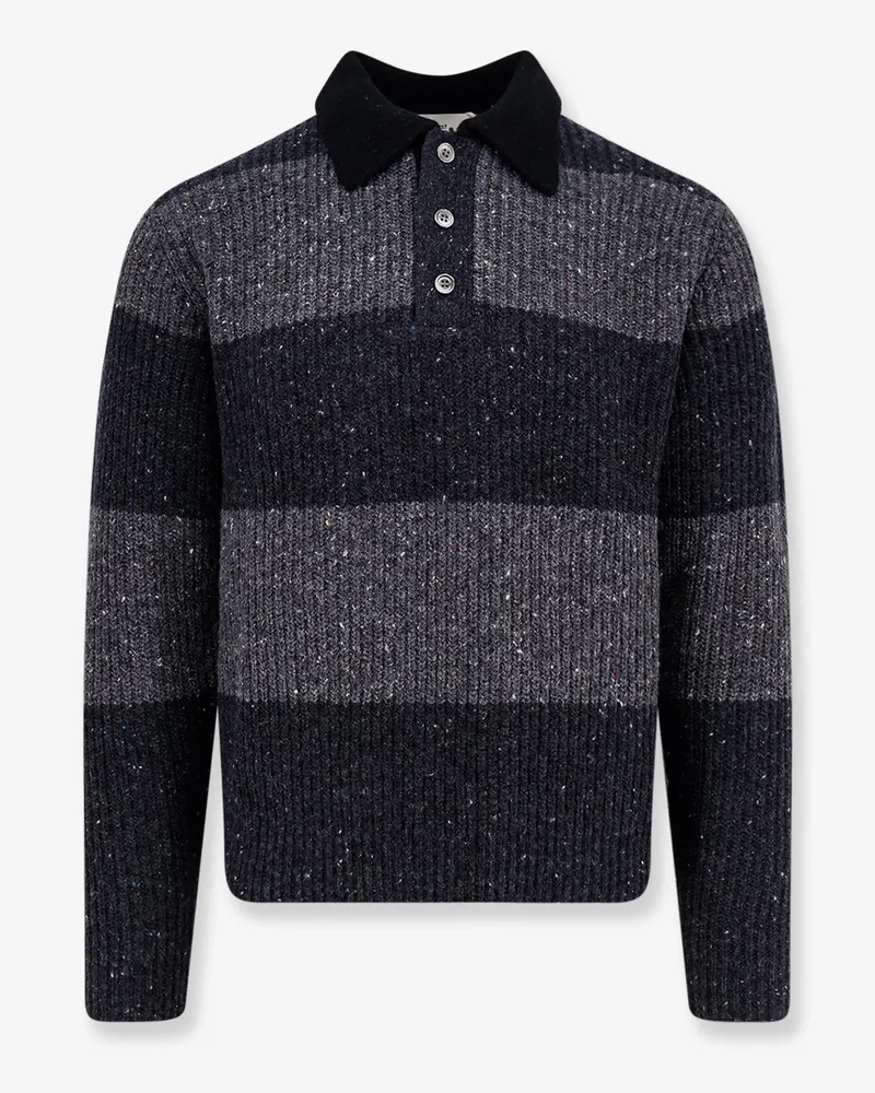 Dunst Unisex Chunky Rugby wool blend sweater -  - gender_Unisex Grey