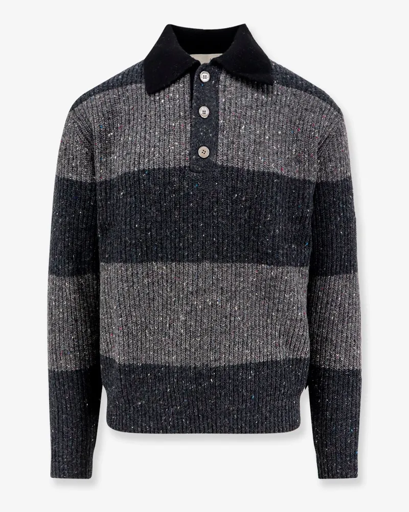 Dunst Unisex Chunky Rugby wool blend sweater -  - gender_Unisex Grey