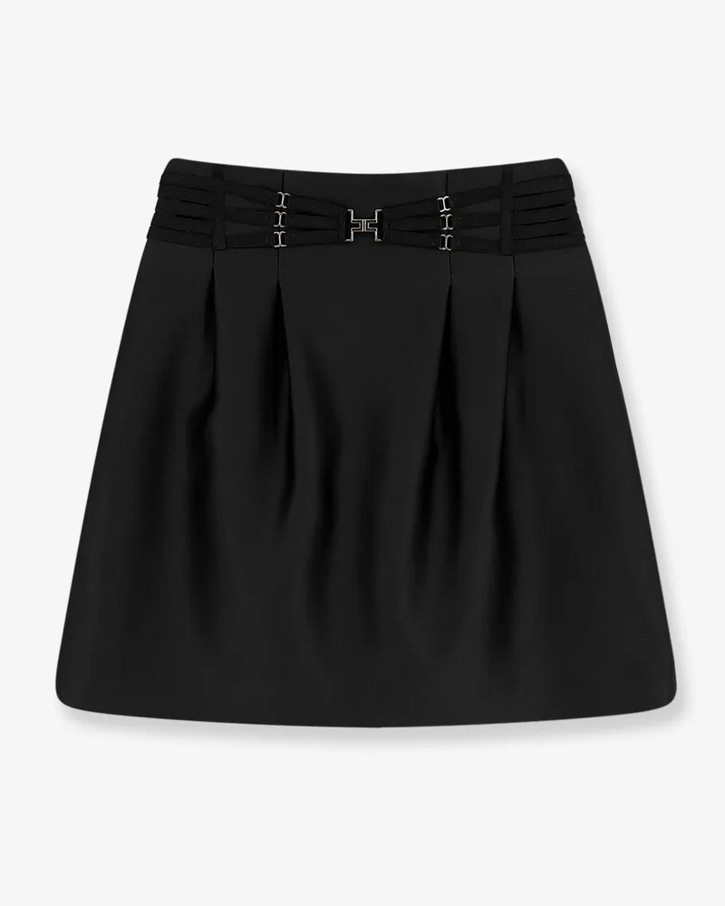 Elisabetta Franchi Satin mini skirt -  - gender_Woman Black
