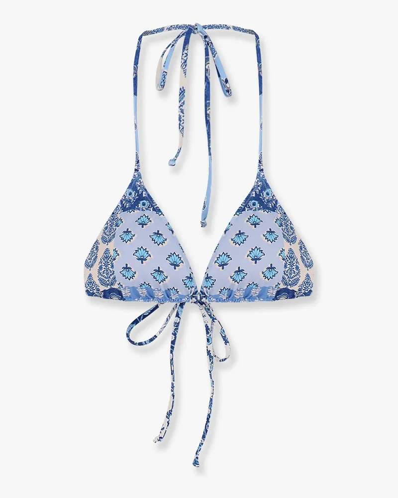 MC2 Saint Barth Leah nylon bikini top with radical patch print -  - gender_Woman 