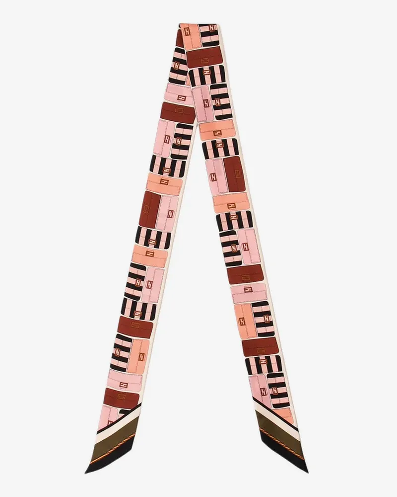 Fendi Wrappy multicolor silk bandeau -  - gender_Woman Pink