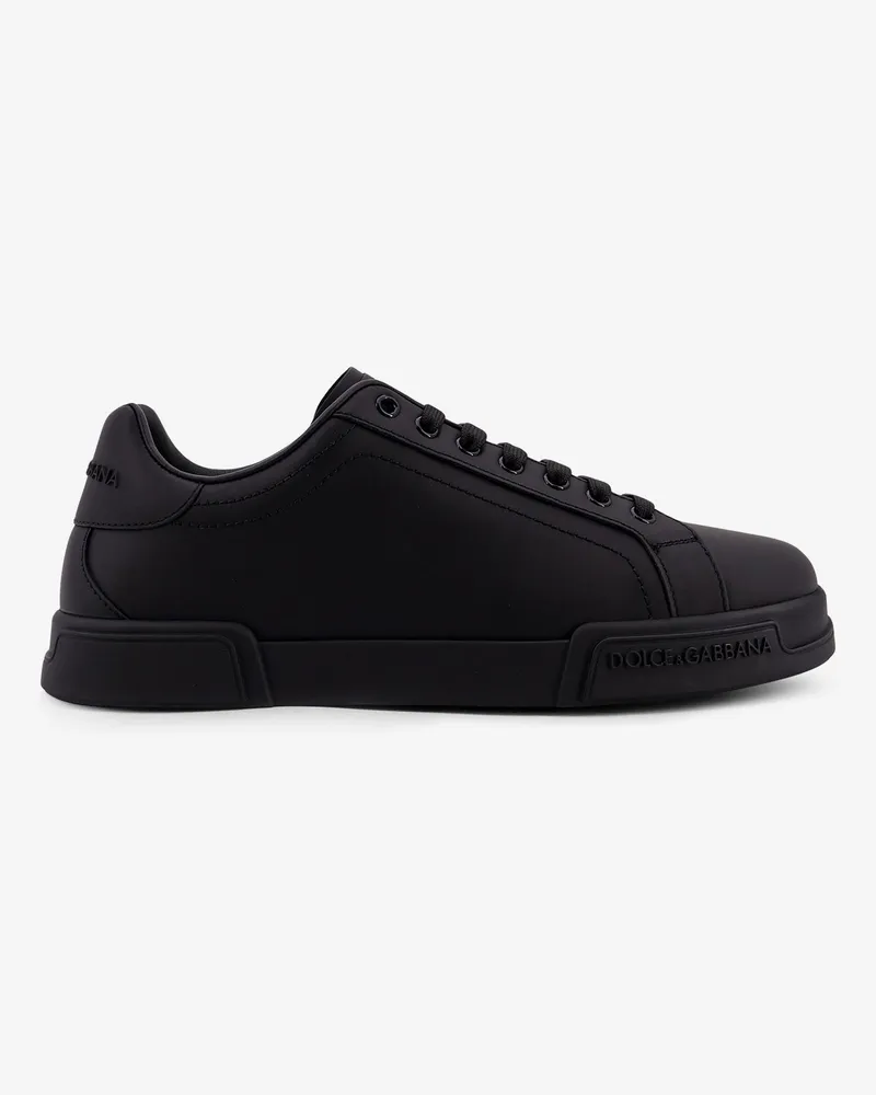 Dolce & Gabbana Portofino leather sneakers -  - gender_Man Black