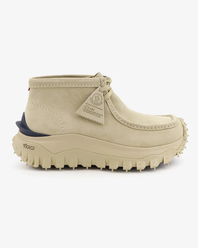 Moncler Trailgrip Wallabee GTX  x Clarks Originals suede Boots - MONCLER - gender_Man Beige
