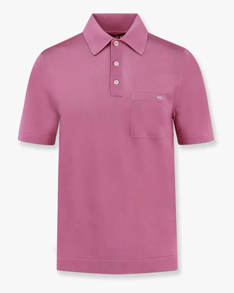 Gucci Silk polo shirt with lateral intarsia -  - gender_Man 