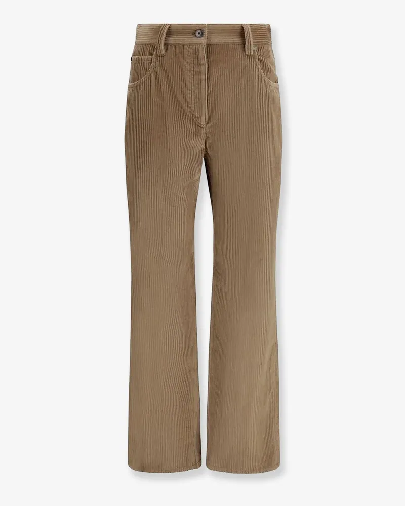 Brunello Cucinelli Corduroy trousers -  - gender_Woman Beige