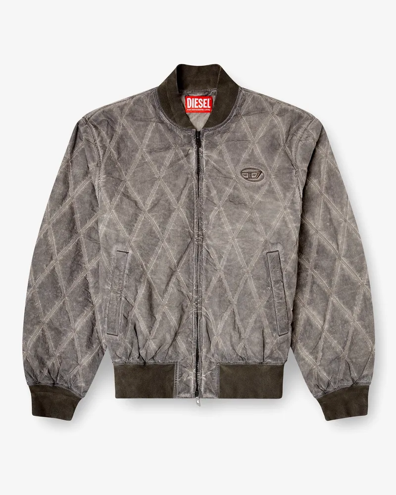 Diesel J-Type-Treat diamond-quilted cotton blend jacket -  - gender_Man Grey
