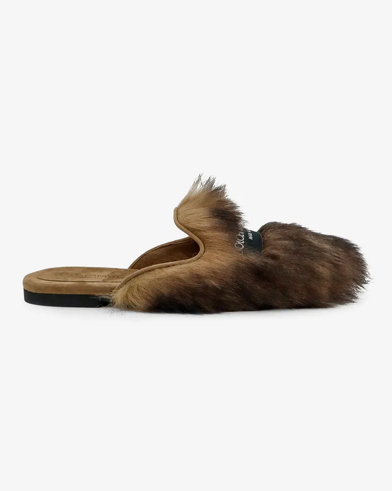 Dolce & Gabbana Sandali in montone e suede -  - gender_Woman Brown